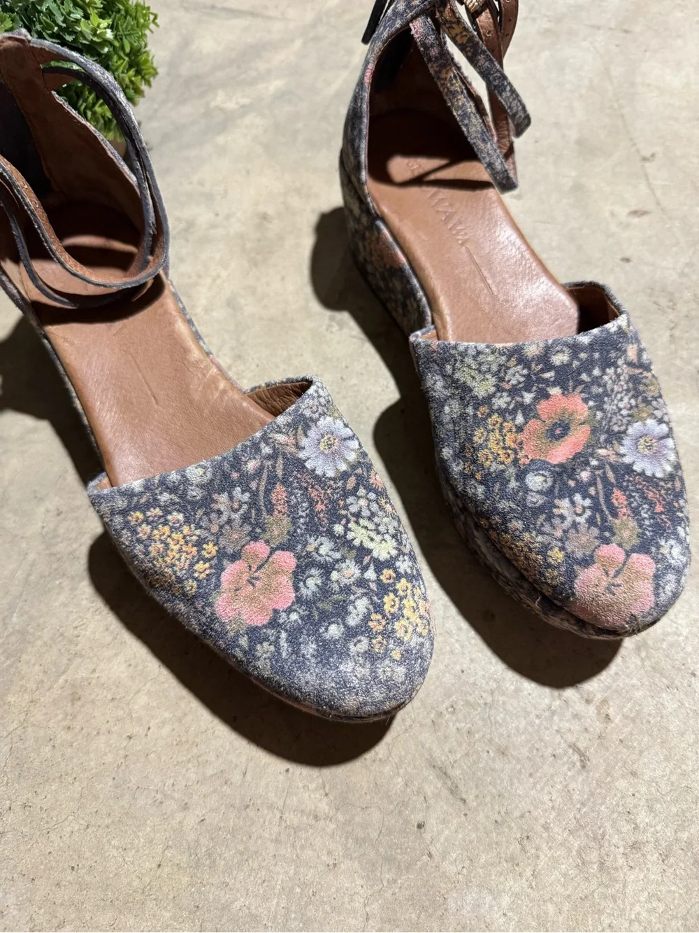 Gee Wawa Daphne Floral Platform Shoes Women Size 7.5 Fairycore Vintage Boho
